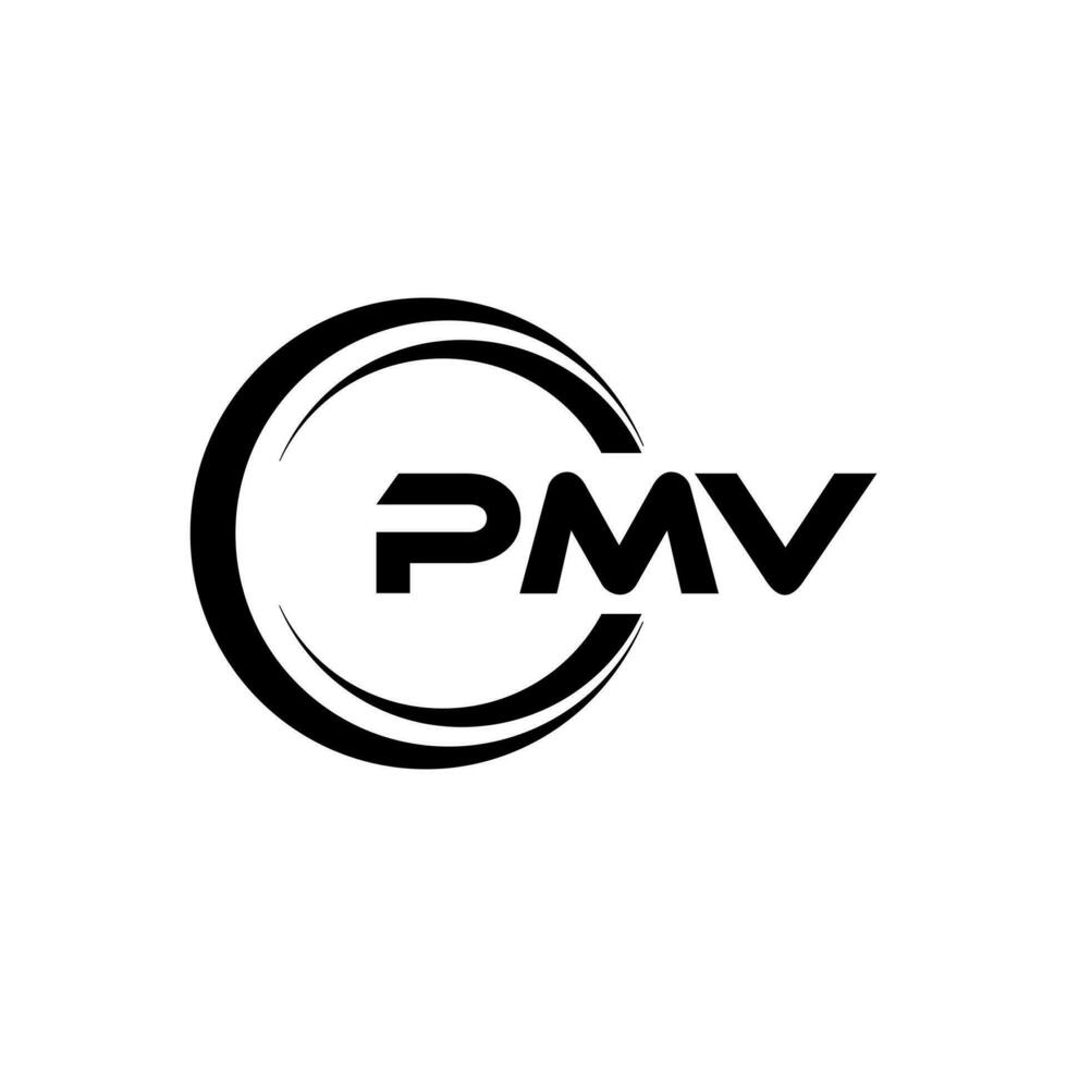 pmv letra logo diseño, inspiración para un único identidad. moderno elegancia y creativo diseño. filigrana tu éxito con el sorprendentes esta logo. vector