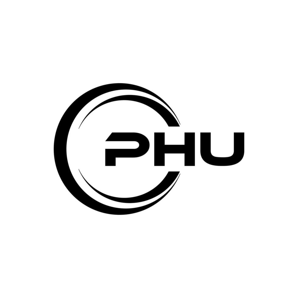 PHU Letter Logo Design, Inspiration for a Unique Identity. Modern Elegance and Creative Design. Watermark Your Success with the Striking this Logo. vector