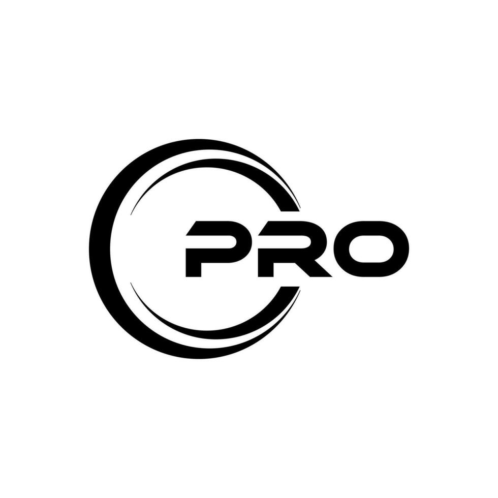 PRO Letter Logo Design, Inspiration for a Unique Identity. Modern Elegance and Creative Design. Watermark Your Success with the Striking this Logo. vector