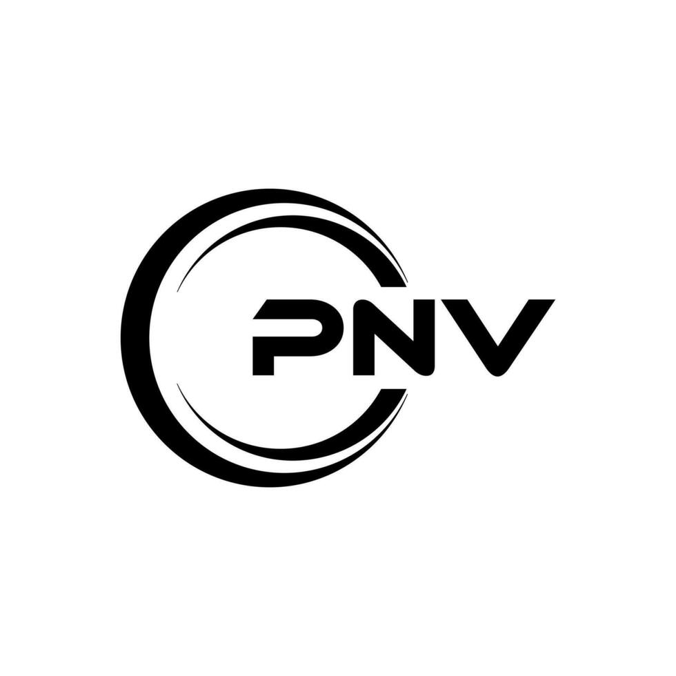 pnv letra logo diseño, inspiración para un único identidad. moderno elegancia y creativo diseño. filigrana tu éxito con el sorprendentes esta logo. vector