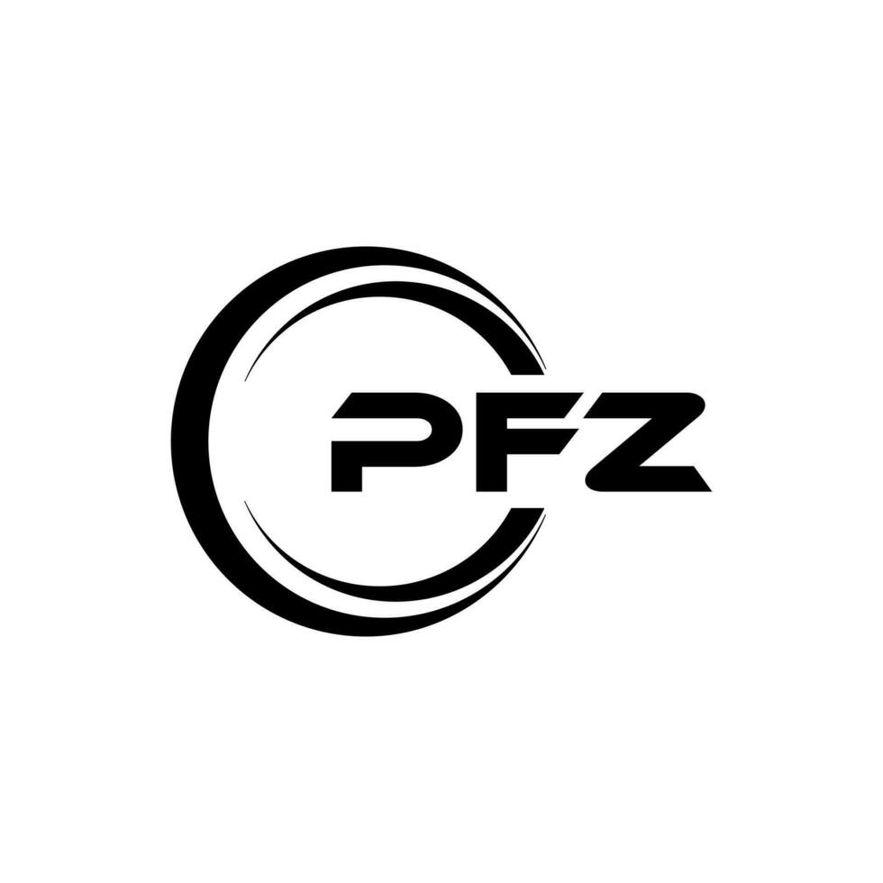 pfz letra logo diseño, inspiración para un único identidad. moderno elegancia y creativo diseño. filigrana tu éxito con el sorprendentes esta logo. vector