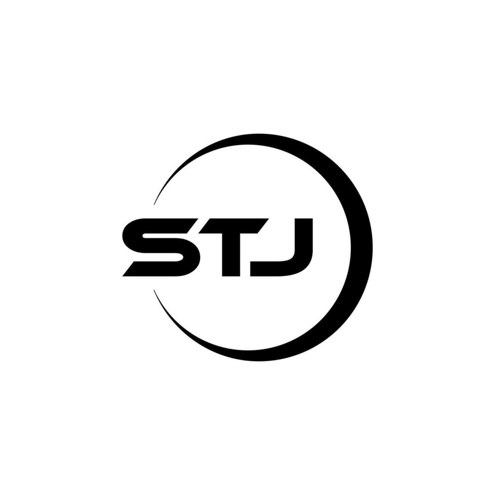 stj letra logo diseño, inspiración para un único identidad. moderno elegancia y creativo diseño. filigrana tu éxito con el sorprendentes esta logo. vector