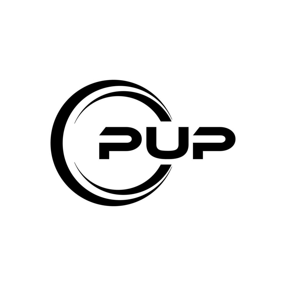 PUP Letter Logo Design, Inspiration for a Unique Identity. Modern Elegance and Creative Design. Watermark Your Success with the Striking this Logo. vector