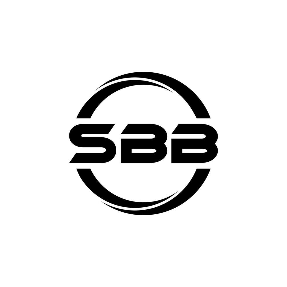 SBB letter logo design in illustration. Vector logo, calligraphy designs for logo, Poster, Invitation, etc.