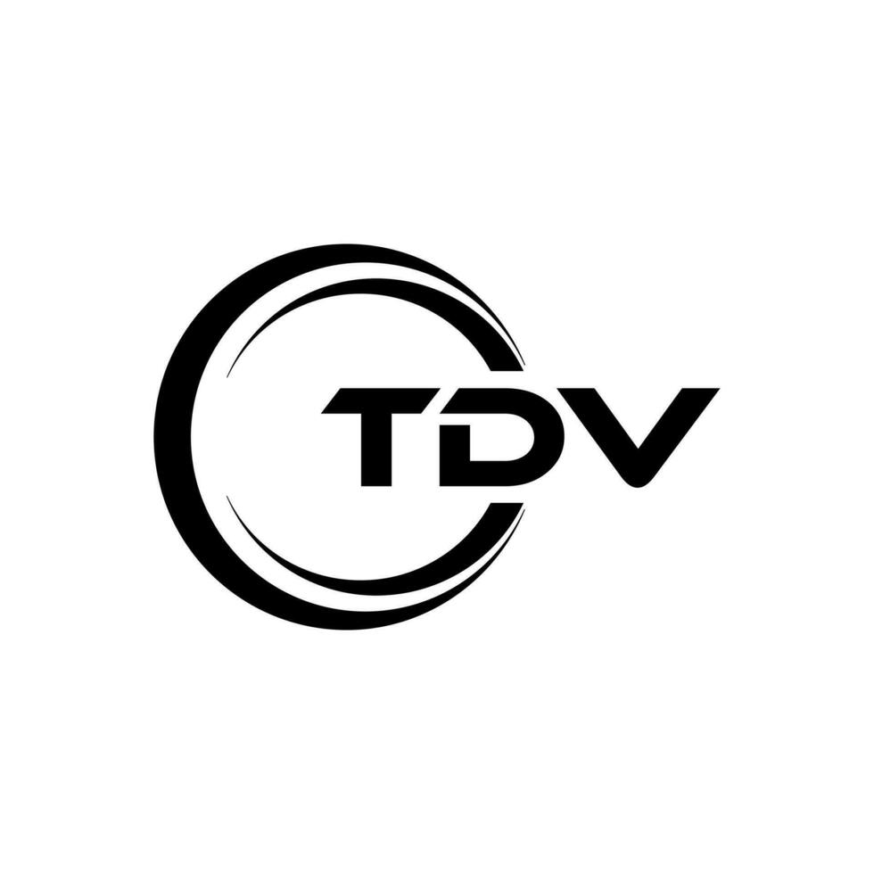 TDV Letter Logo Design, Inspiration for a Unique Identity. Modern Elegance and Creative Design. Watermark Your Success with the Striking this Logo. vector