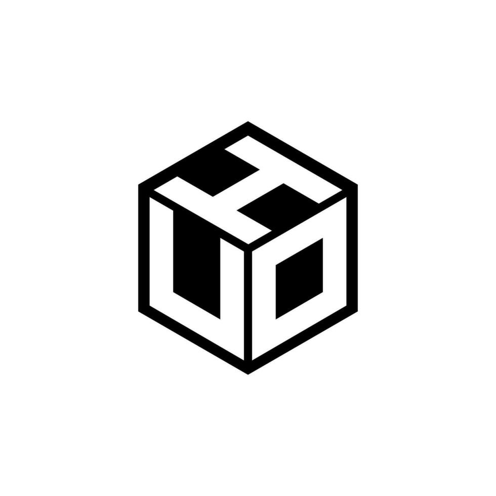 UDH Letter Logo Design, Inspiration for a Unique Identity. Modern Elegance and Creative Design. Watermark Your Success with the Striking this Logo. vector