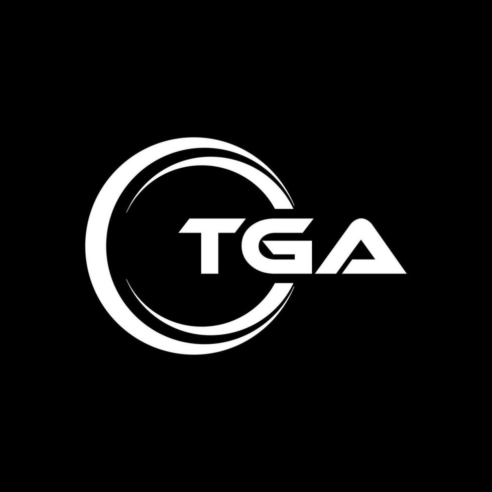 TGA Letter Logo Design, Inspiration for a Unique Identity. Modern Elegance and Creative Design. Watermark Your Success with the Striking this Logo. vector