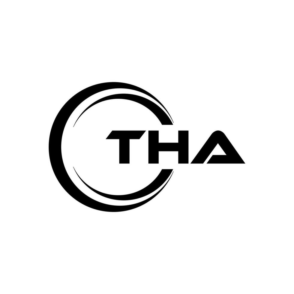 THA Letter Logo Design, Inspiration for a Unique Identity. Modern Elegance and Creative Design. Watermark Your Success with the Striking this Logo. vector