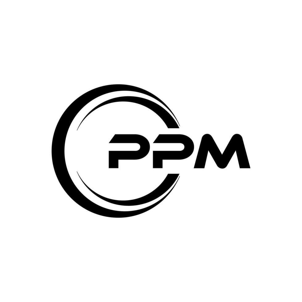 ppm letra logo diseño, inspiración para un único identidad. moderno elegancia y creativo diseño. filigrana tu éxito con el sorprendentes esta logo. vector