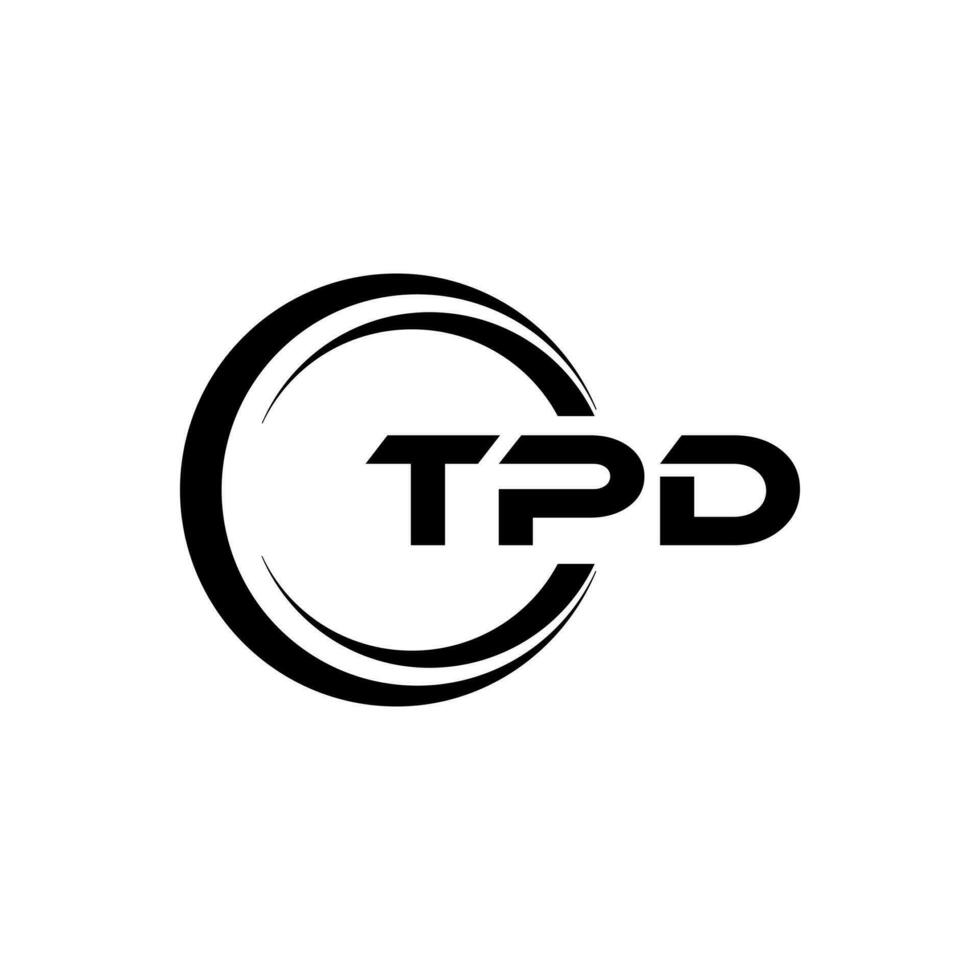 tpd letra logo diseño, inspiración para un único identidad. moderno elegancia y creativo diseño. filigrana tu éxito con el sorprendentes esta logo. vector