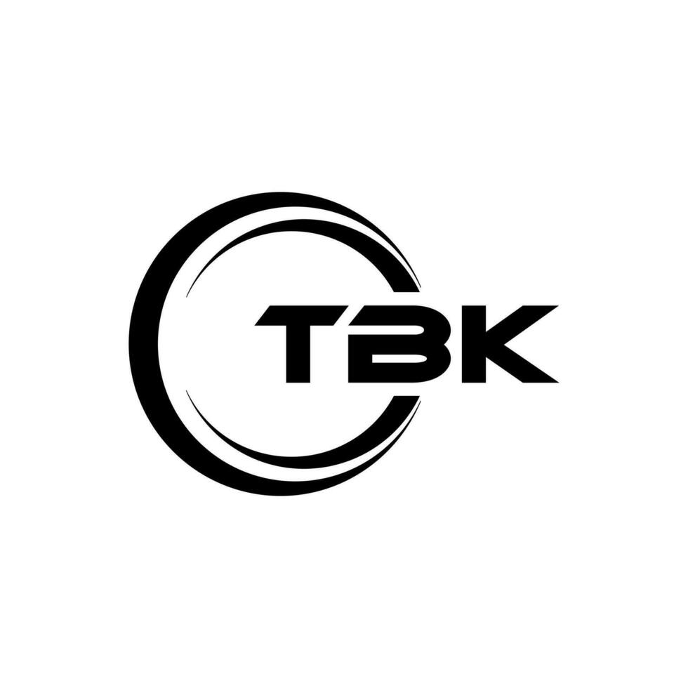 tbk letra logo diseño, inspiración para un único identidad. moderno elegancia y creativo diseño. filigrana tu éxito con el sorprendentes esta logo. vector