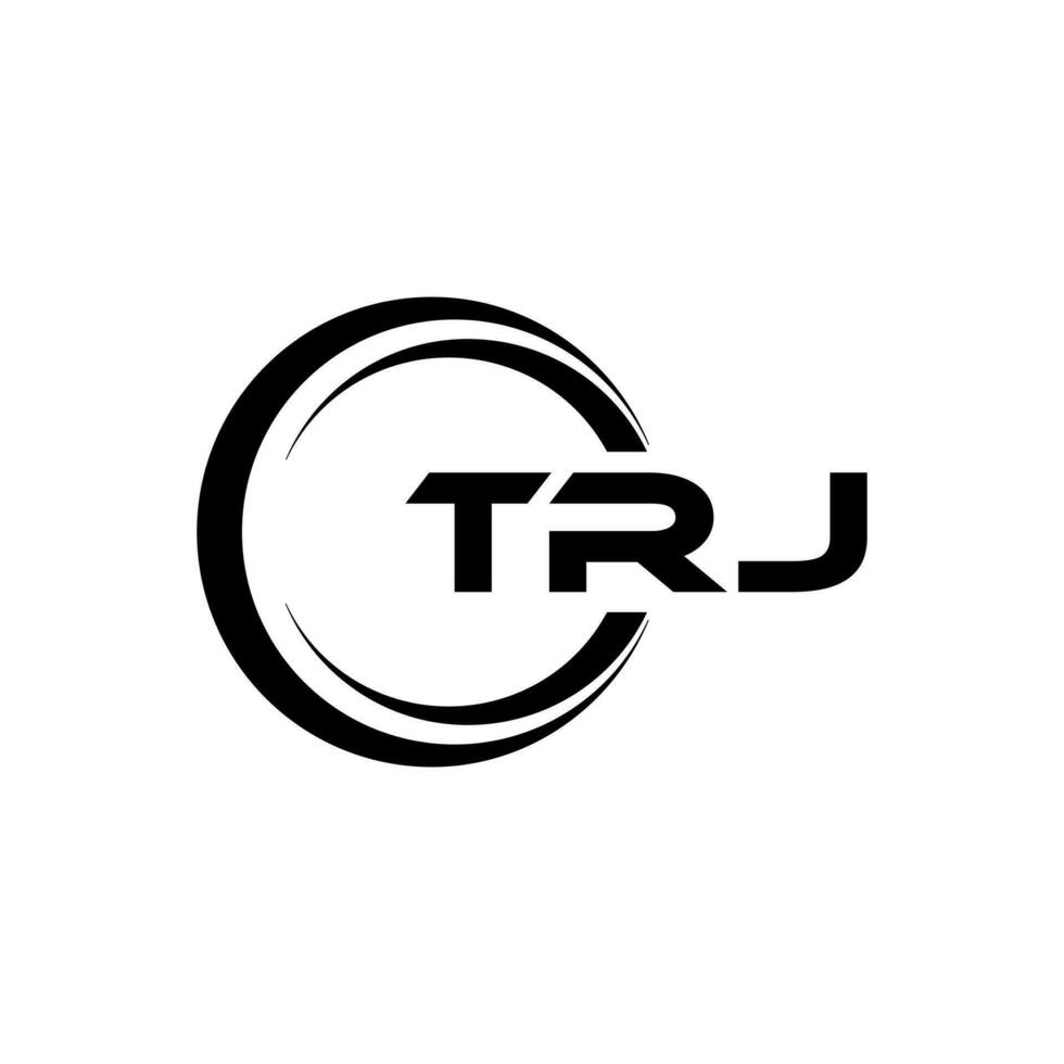 trj letra logo diseño, inspiración para un único identidad. moderno elegancia y creativo diseño. filigrana tu éxito con el sorprendentes esta logo. vector