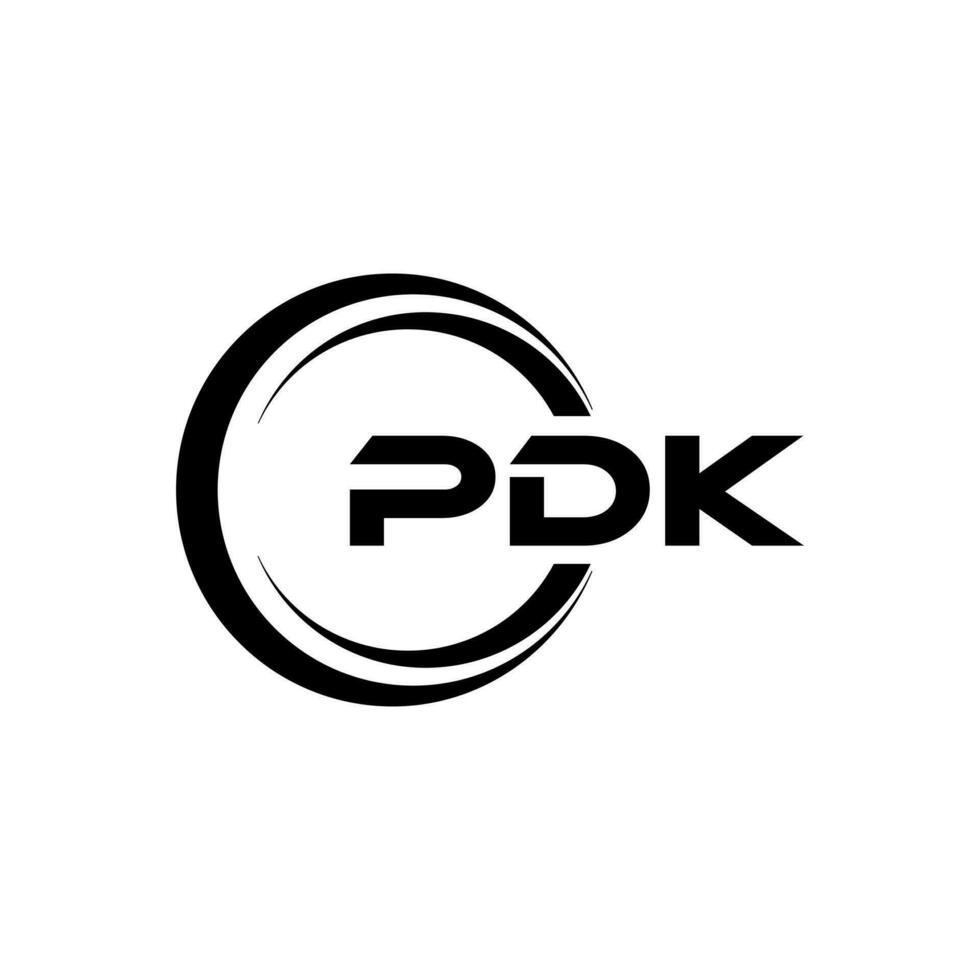 PDK Letter Logo Design, Inspiration for a Unique Identity. Modern Elegance and Creative Design. Watermark Your Success with the Striking this Logo. vector