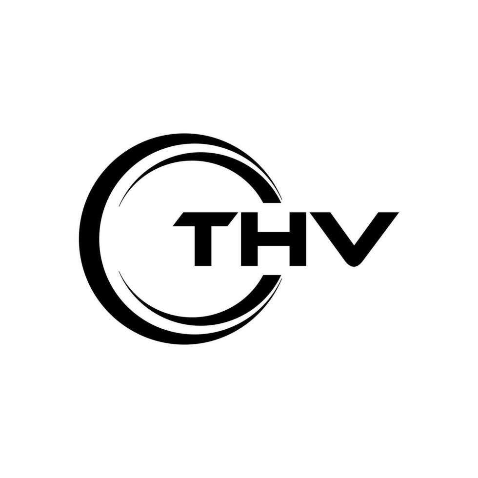 thv letra logo diseño, inspiración para un único identidad. moderno elegancia y creativo diseño. filigrana tu éxito con el sorprendentes esta logo. vector