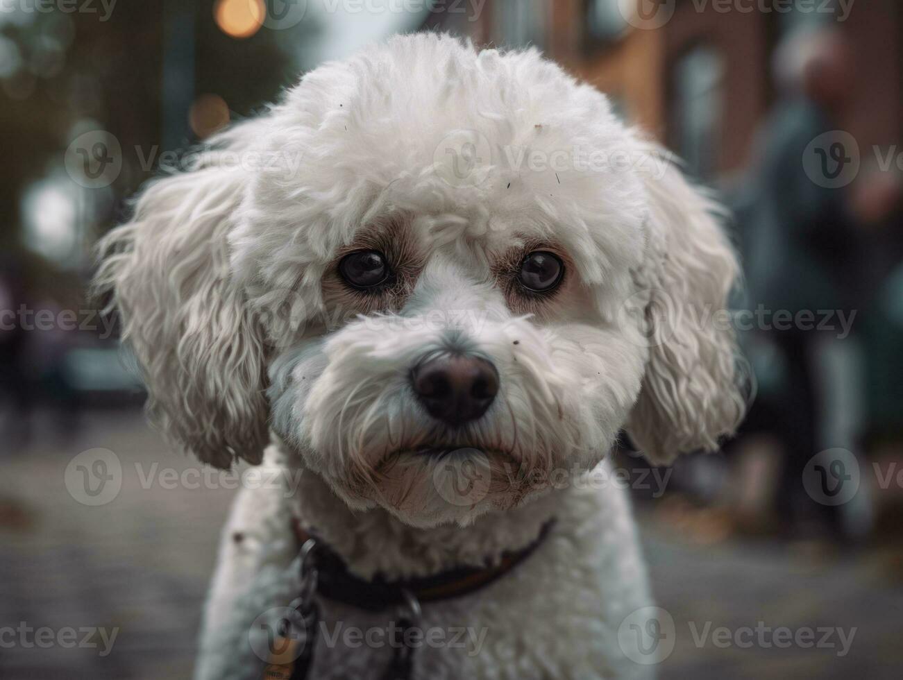 Bichon Frise dog created with Generative AI technology photo