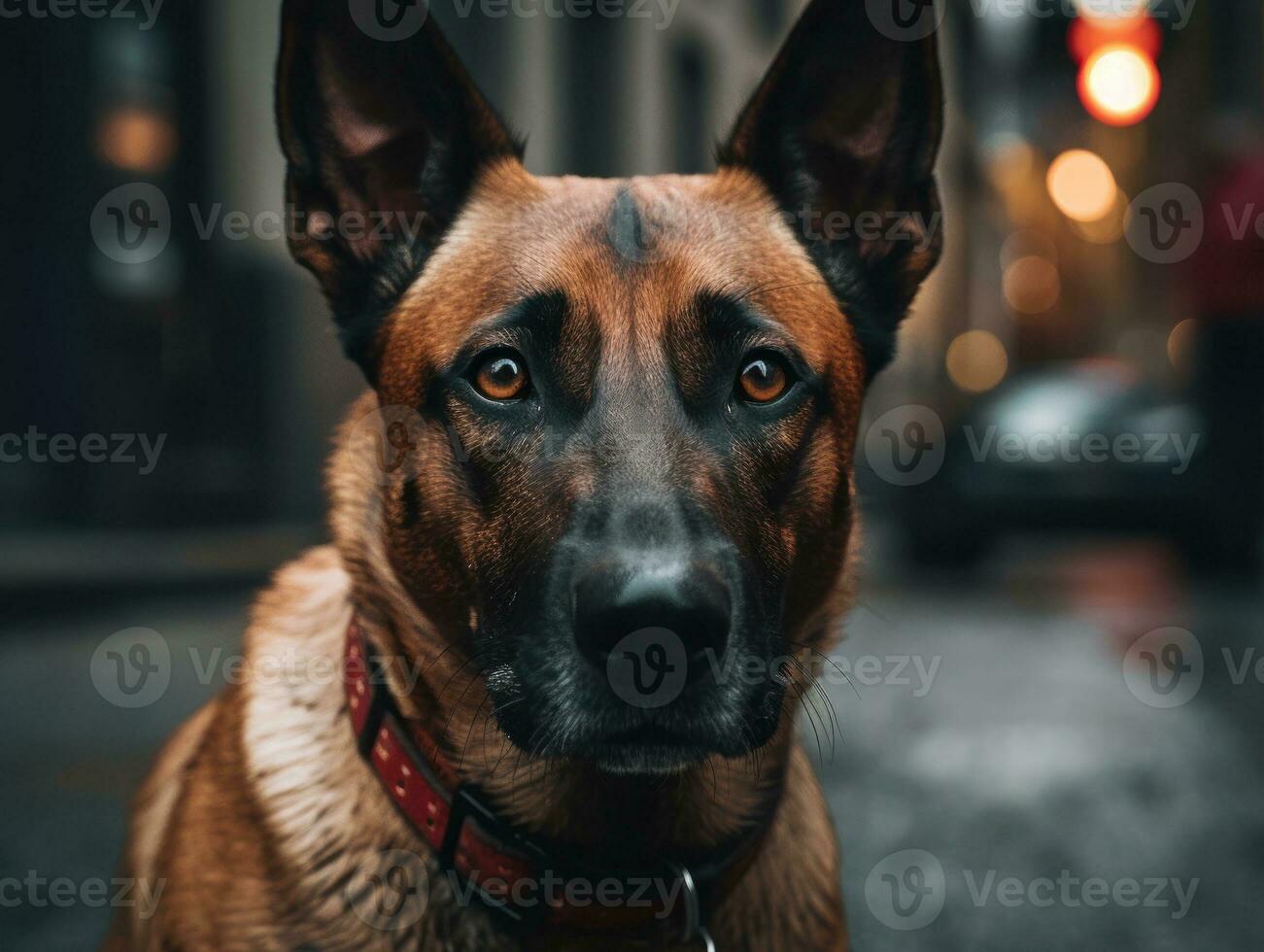 Belgian Malinois dog created with Generative AI technology photo
