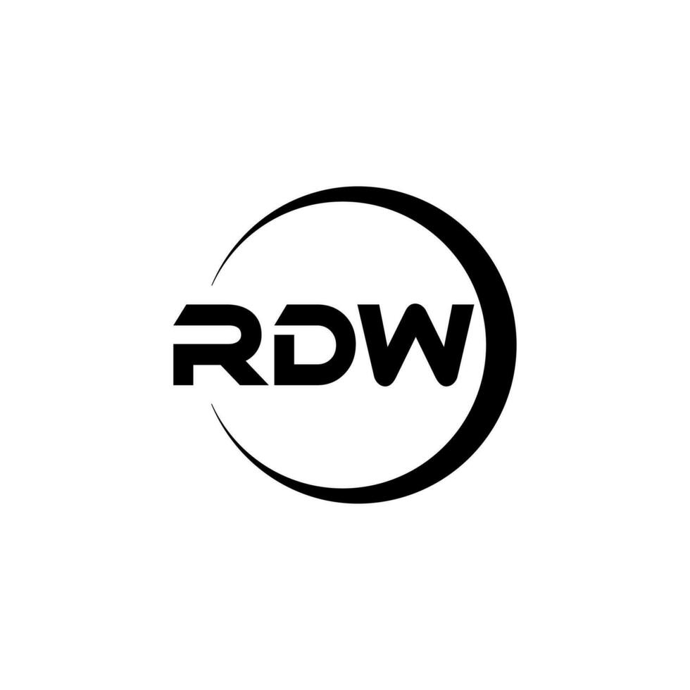 RDW Letter Logo Design, Inspiration for a Unique Identity. Modern Elegance and Creative Design. Watermark Your Success with the Striking this Logo. vector