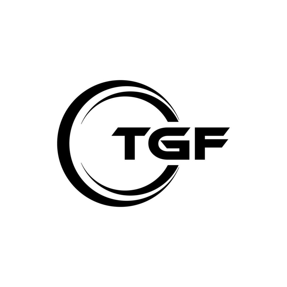 tgf letra logo diseño, inspiración para un único identidad. moderno elegancia y creativo diseño. filigrana tu éxito con el sorprendentes esta logo. vector