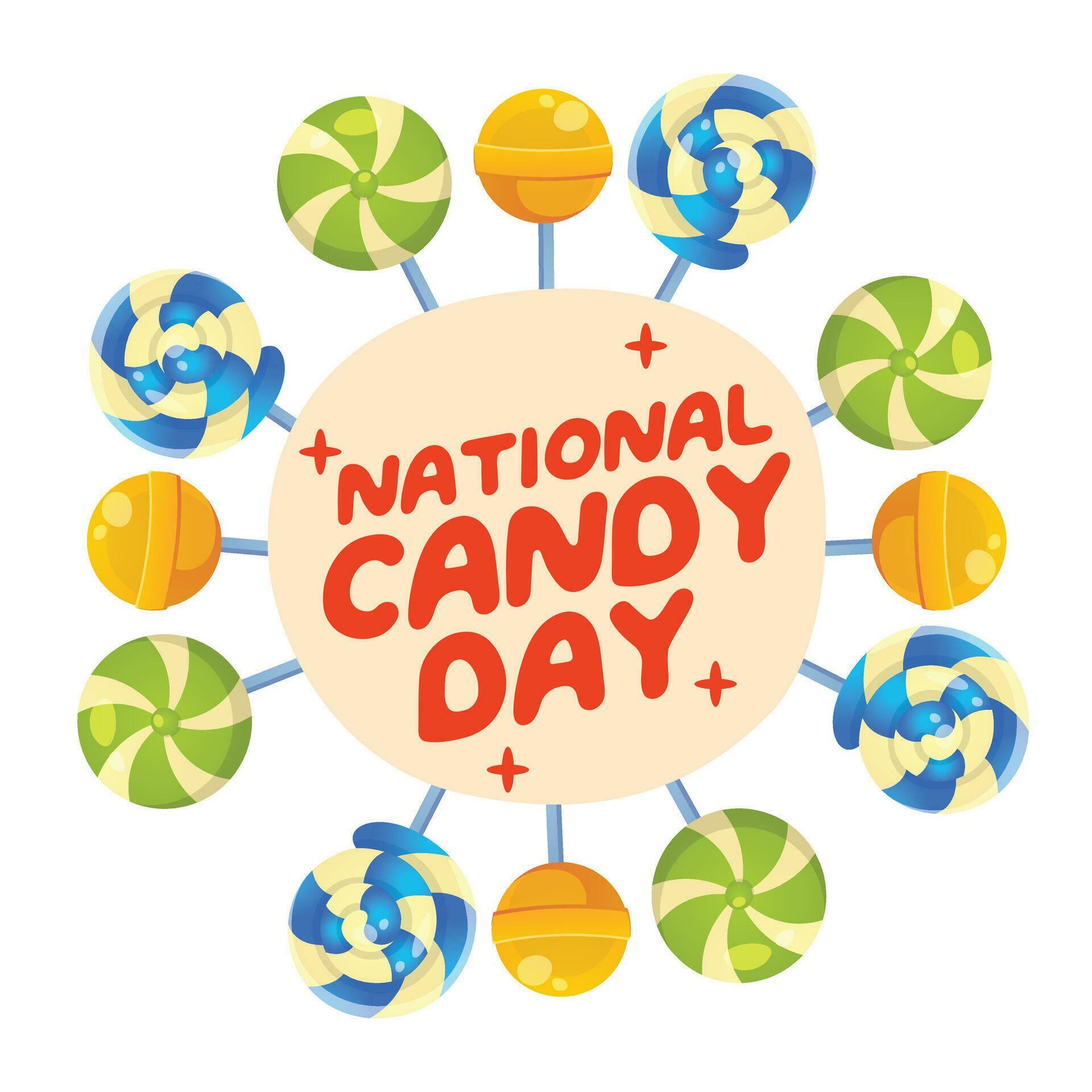 National Candy Day vector design template good for celebration usage