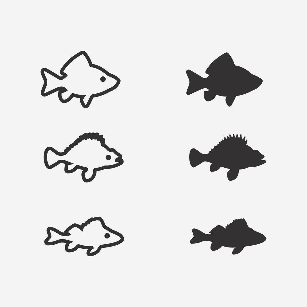 Fish abstract icon design logo template,Creative vector symbol of fishing club or online shop.