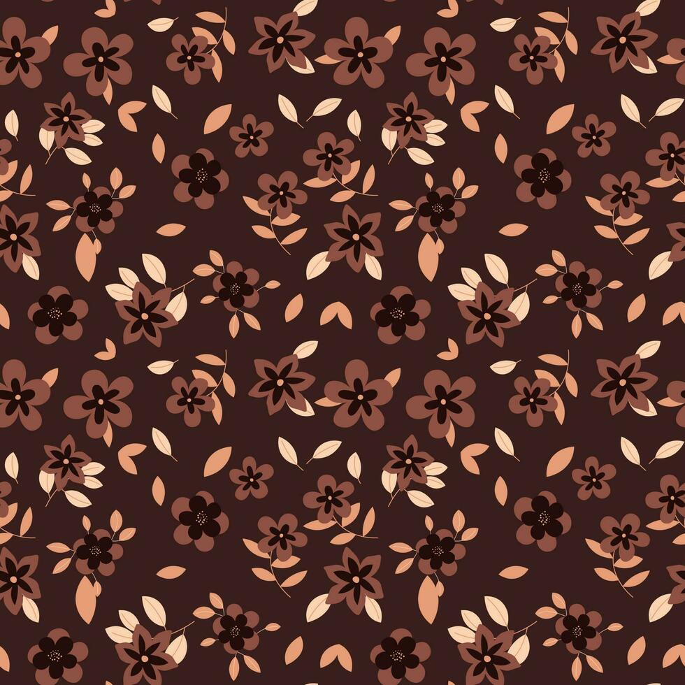 Floral pattern in seamless style. vector
