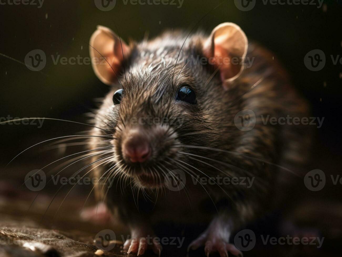 Rat portrait created with Generative AI technology photo