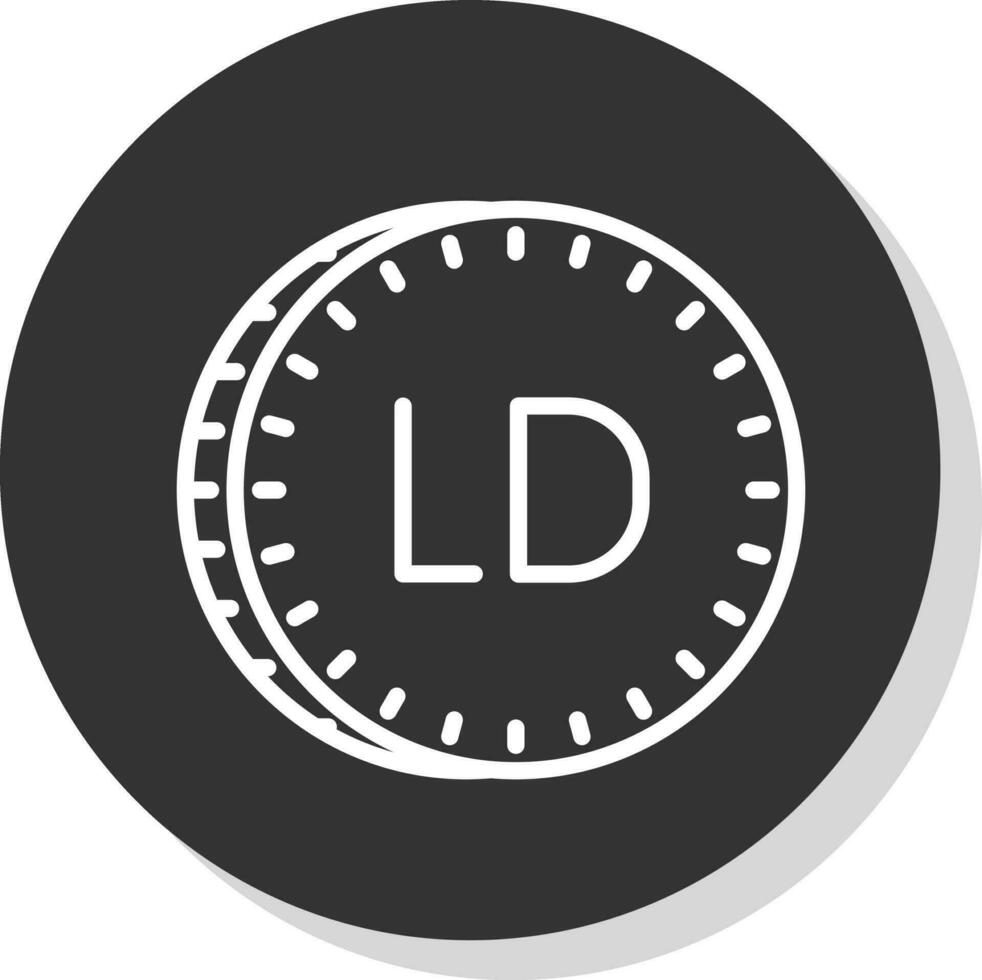 libio dinar vector icono diseño