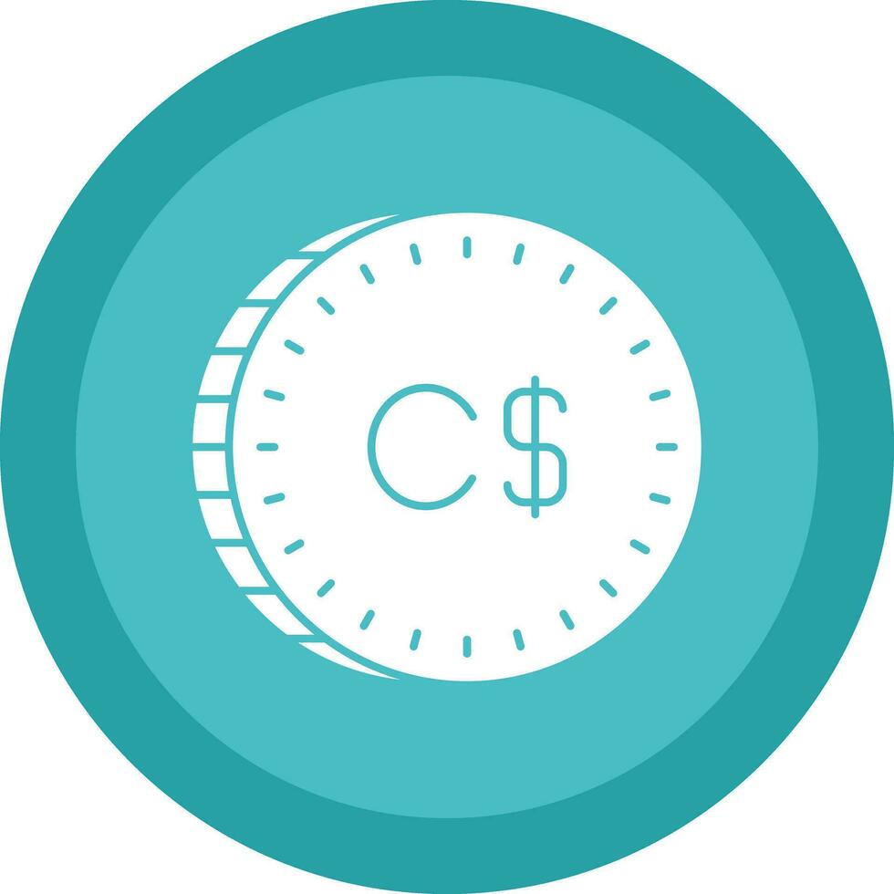 Canadian Dollar Vector Icon Design