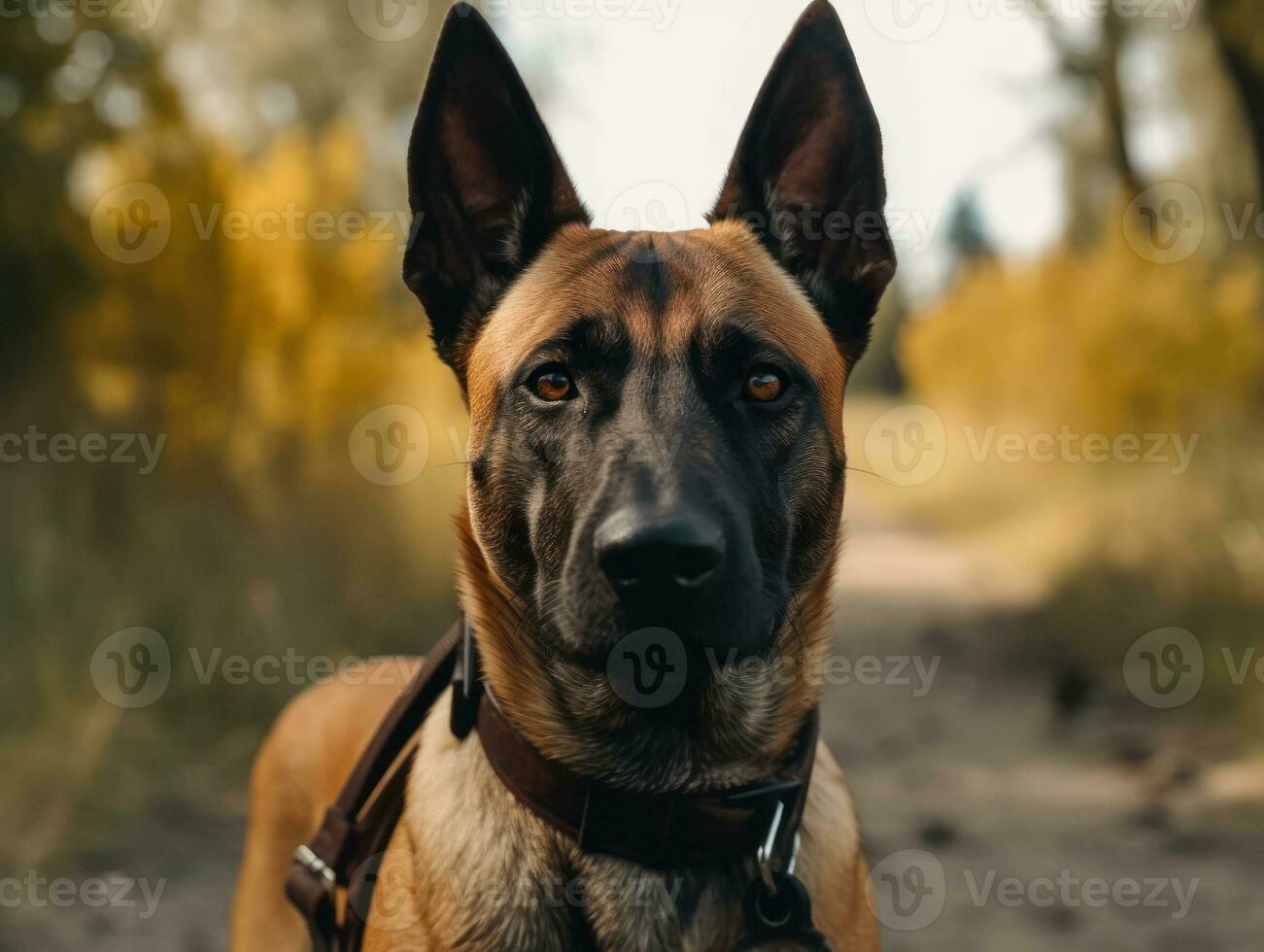 Belgian Malinois dog created with Generative AI technology photo