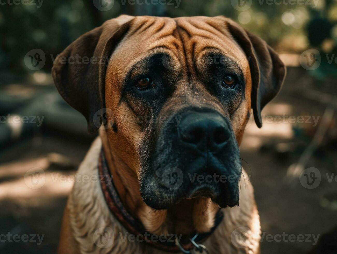 Boerboel dog created with Generative AI technology photo