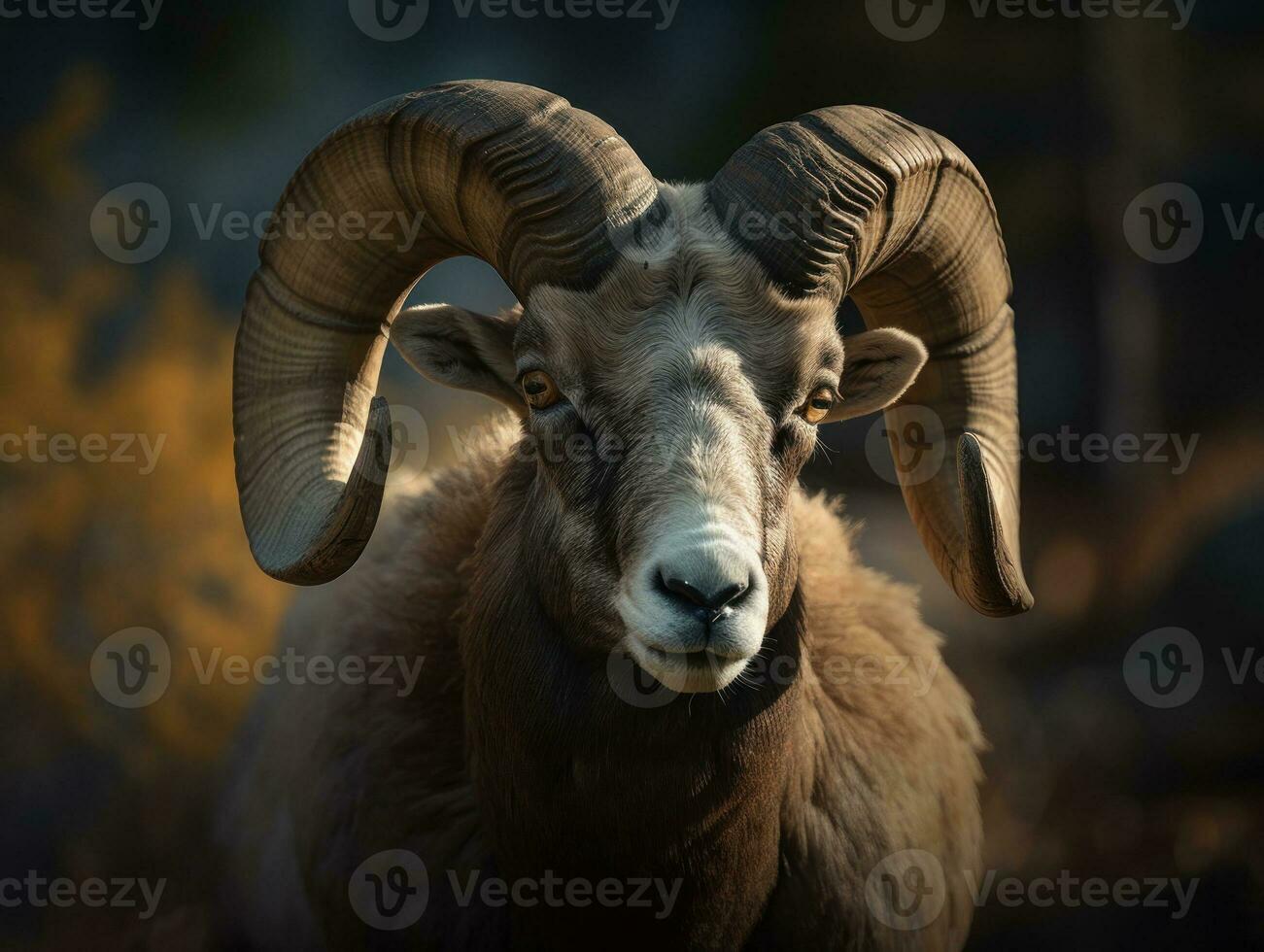 Ram portrait created with Generative AI technology photo