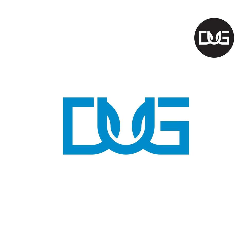Letter DUG Monogram Logo Design vector