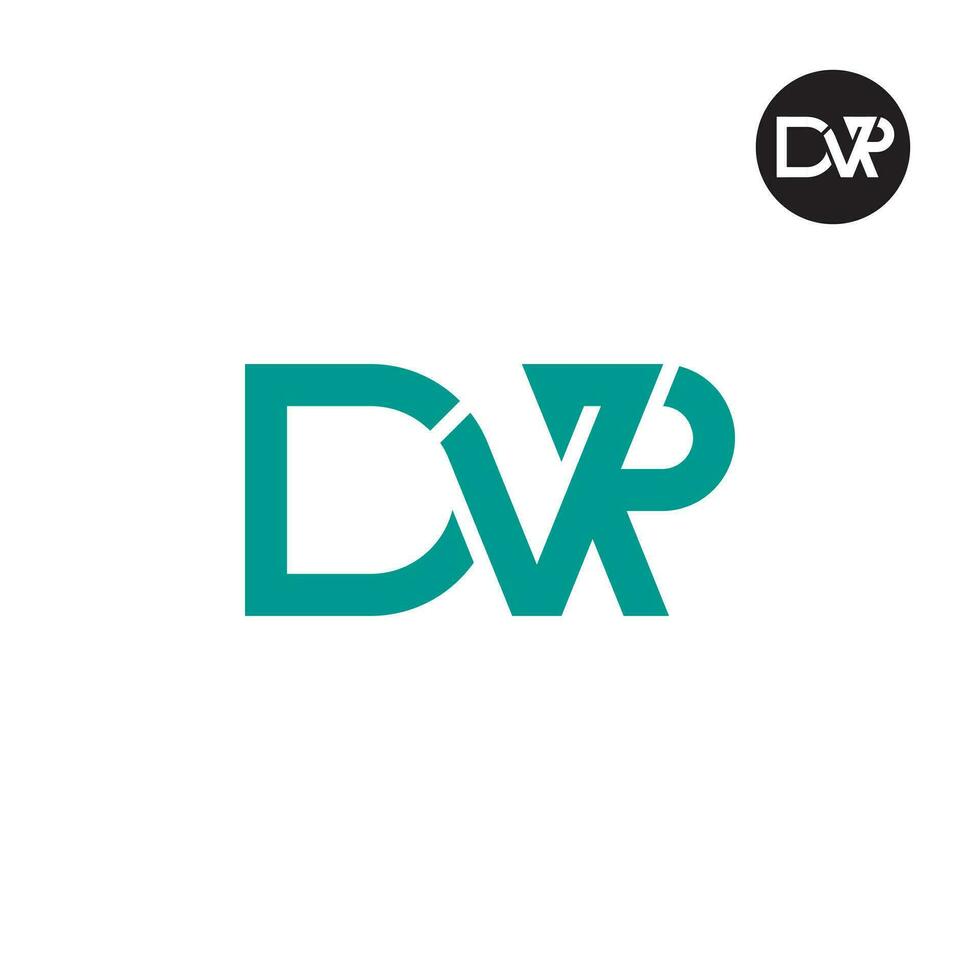 letra dvp monograma logo diseño vector