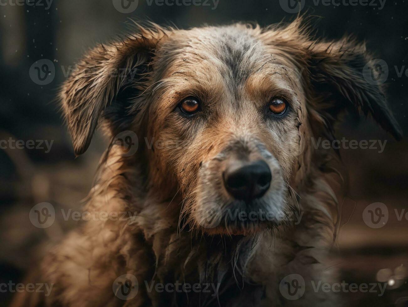 pradera perro creado con generativo ai tecnología foto