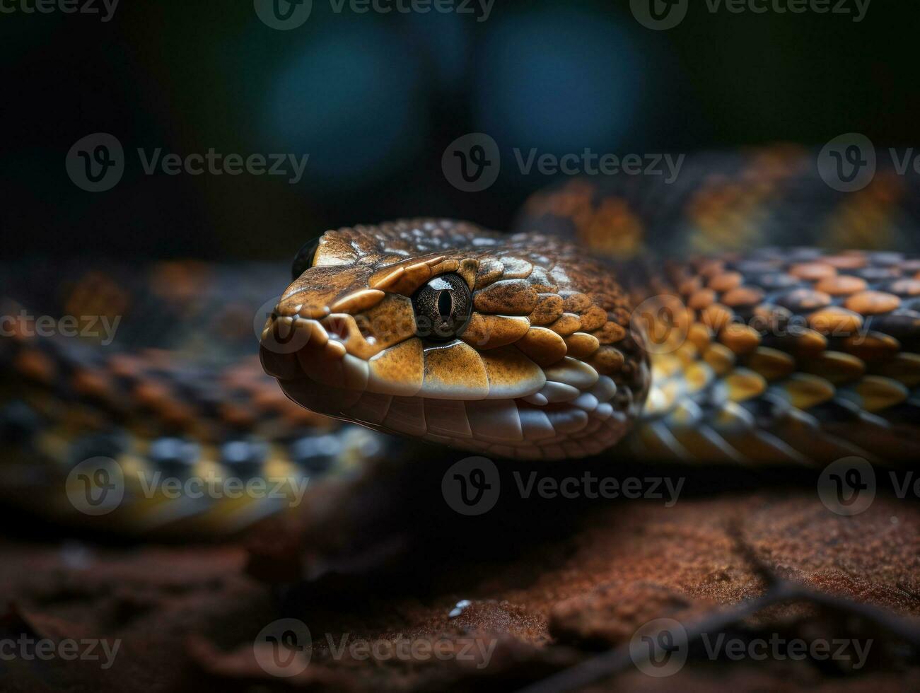 cobra retrato creado con generativo ai tecnología foto