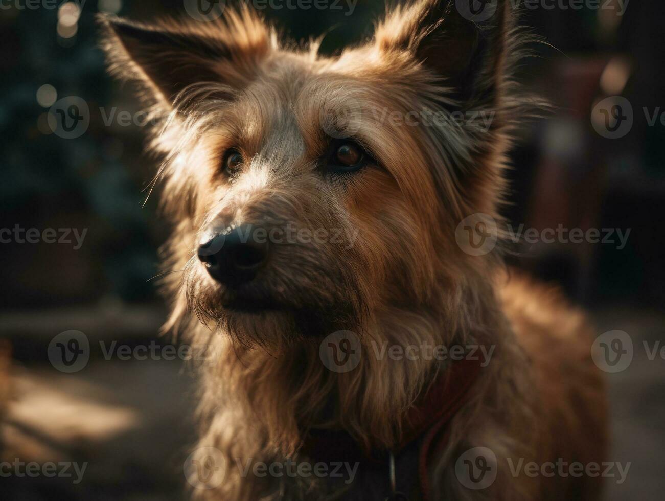 Berger Picard dog created with Generative AI technology photo