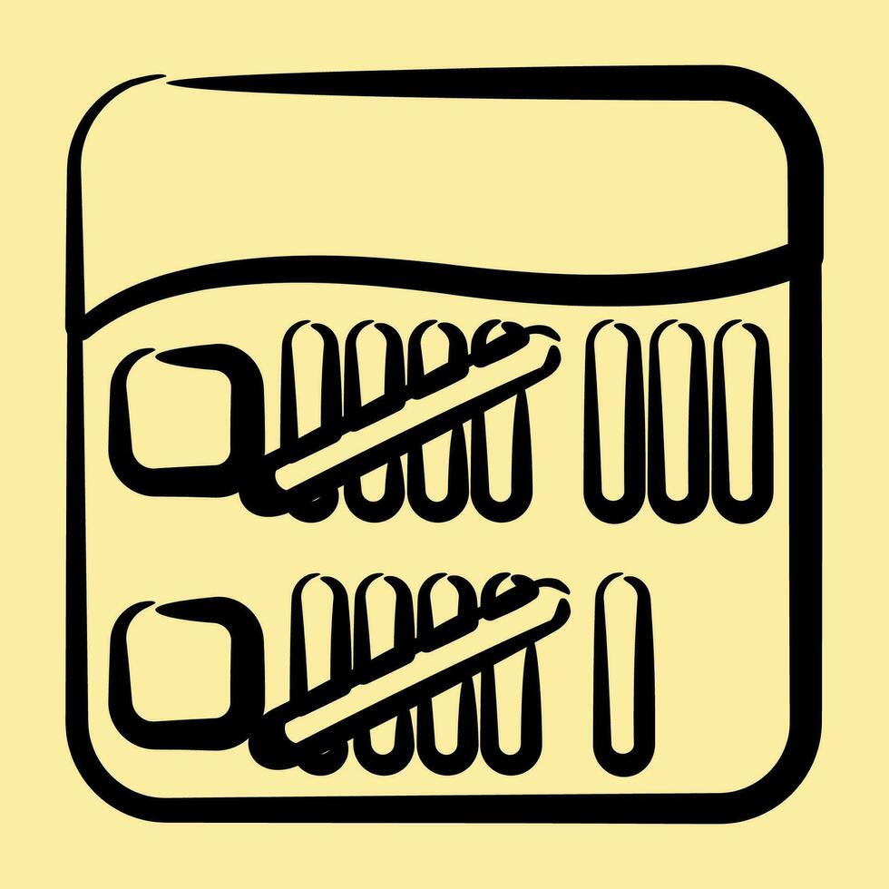 Icon vote counting. Indonesian general election elements. Icons in hand drawn style. Good for prints, posters, infographics, etc. vector