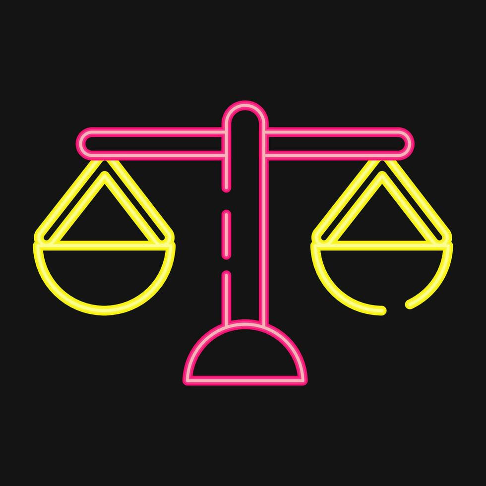 Icon scale. Indonesian general election elements. Icons in neon style. Good for prints, posters, infographics, etc. vector