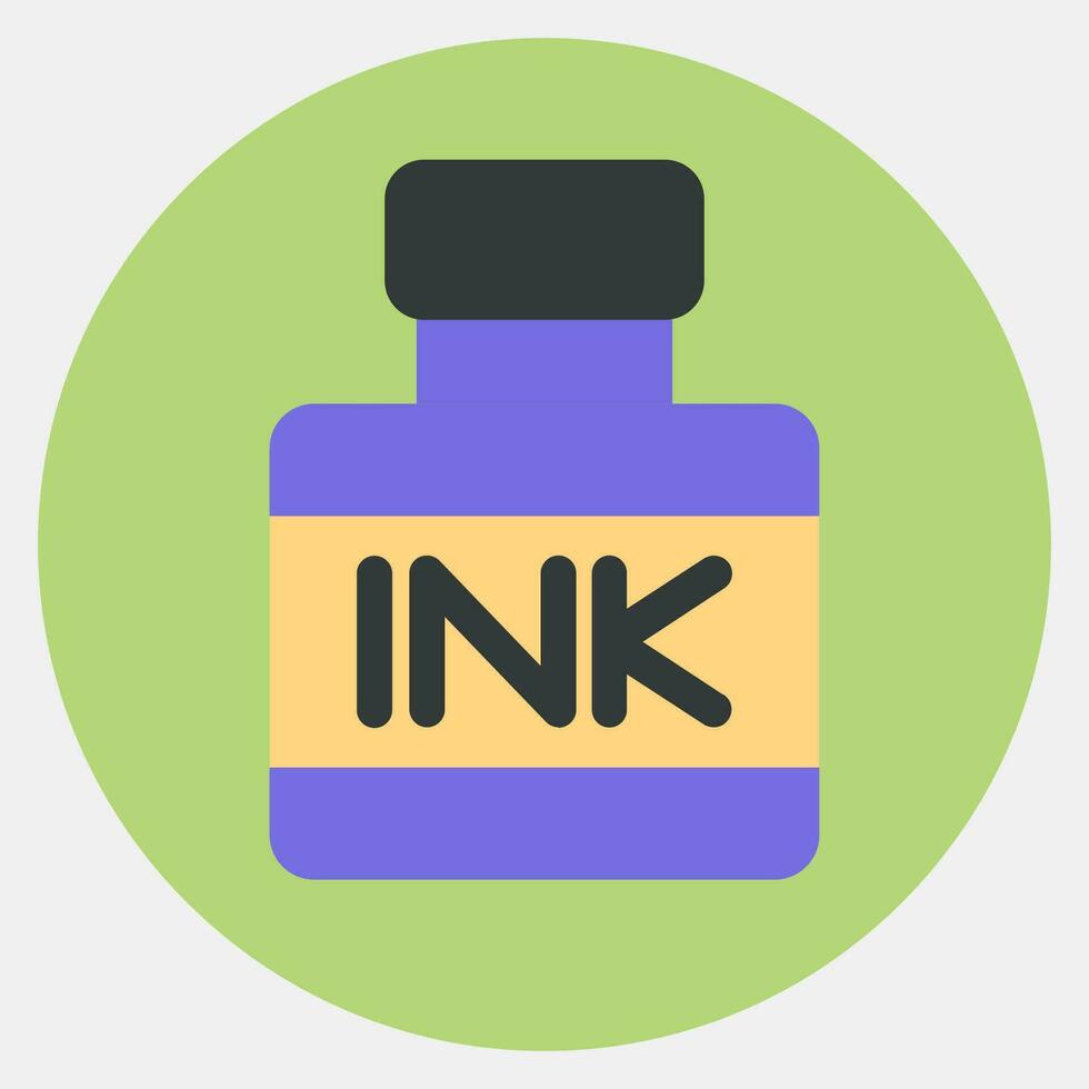 Icon ink. Indonesian general election elements. Icons in color mate style. Good for prints, posters, infographics, etc. vector