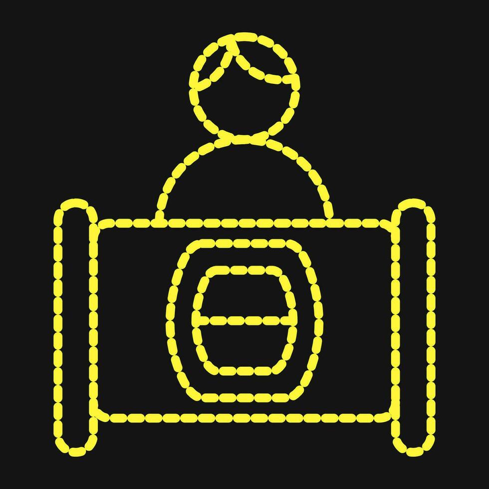 Icon voting booth. Indonesian general election elements. Icons in dotted style. Good for prints, posters, infographics, etc. vector