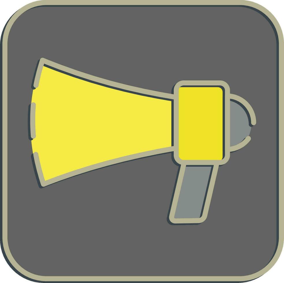 Icon loud speaker. Indonesian general election elements. Icons in embossed style. Good for prints, posters, infographics, etc. vector