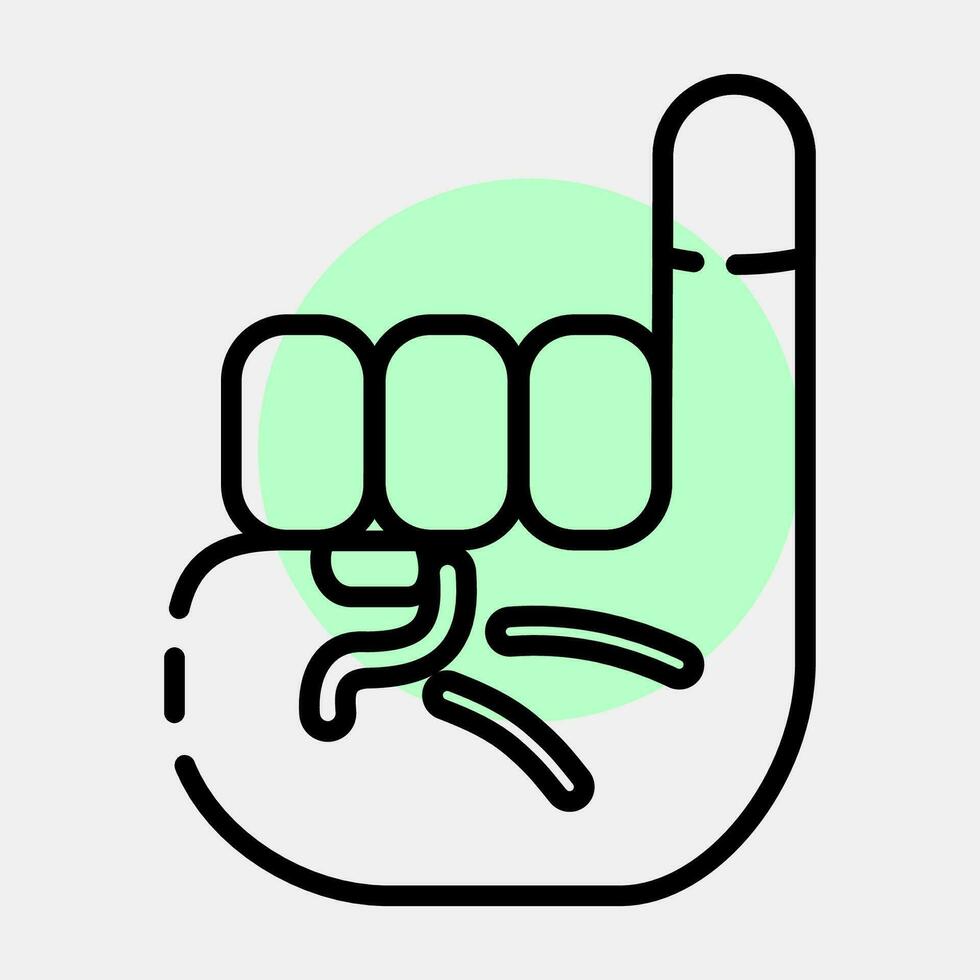 Icon ink on the little finger. Indonesian general election elements. Icons in color spot style. Good for prints, posters, infographics, etc. vector