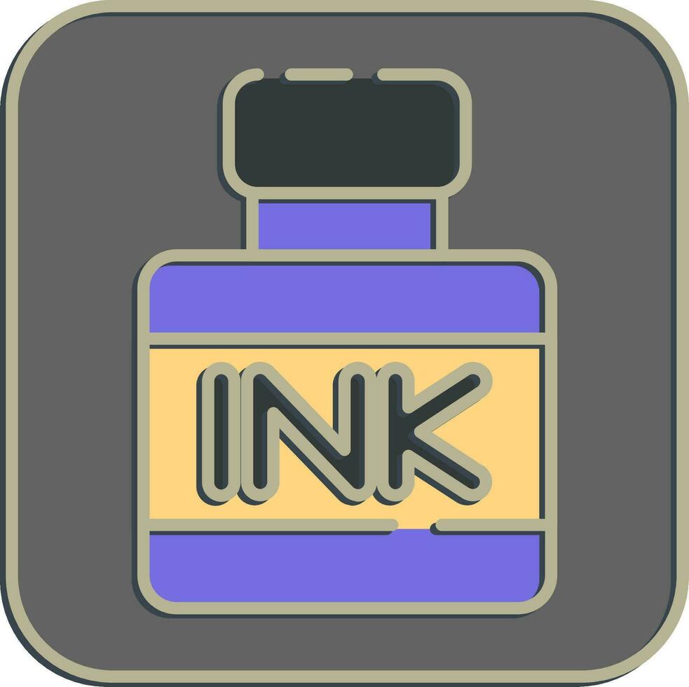 icono tinta. indonesio general elección elementos. íconos en en relieve estilo. bueno para huellas dactilares, carteles, infografía, etc. vector