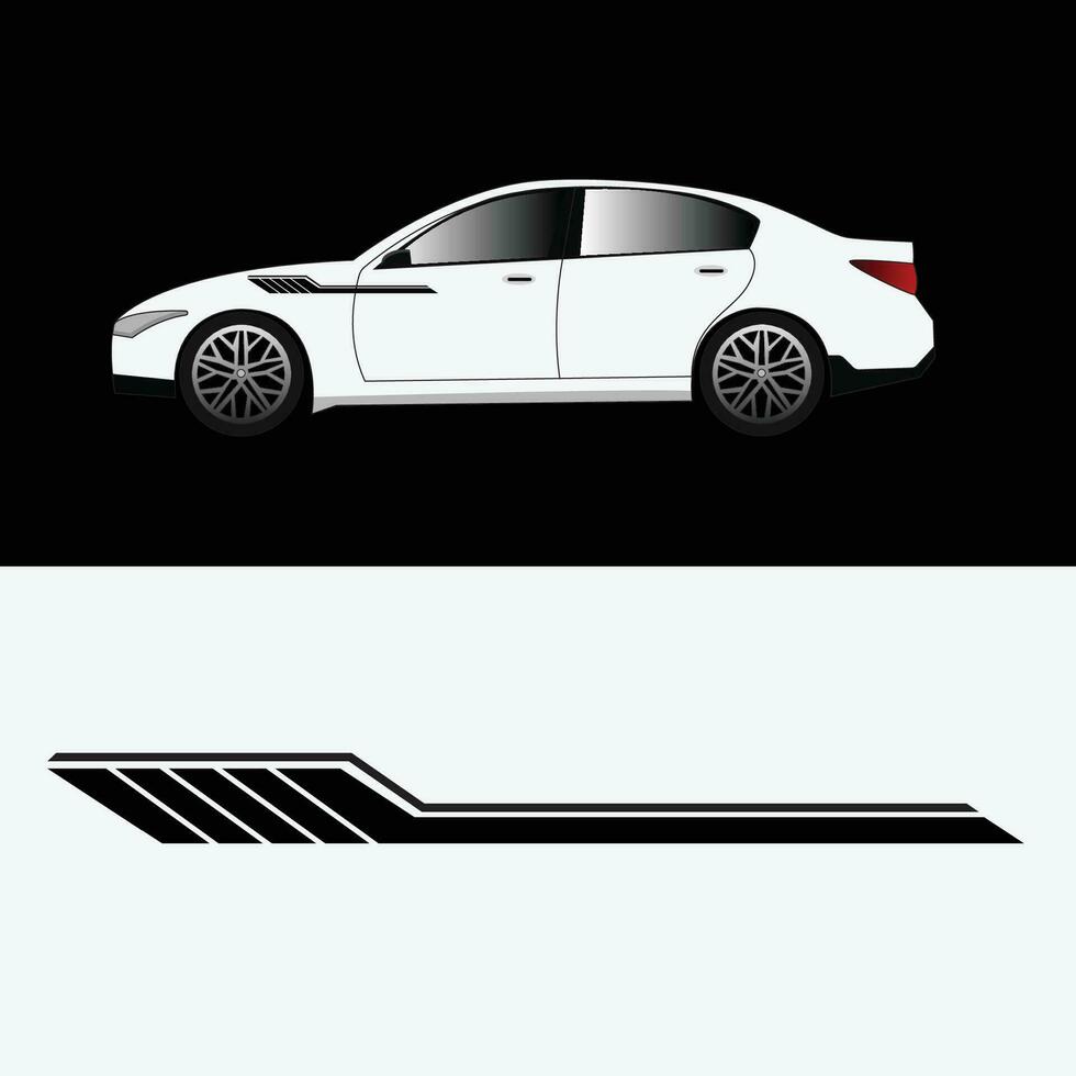 car wrap stripe sticker design vector