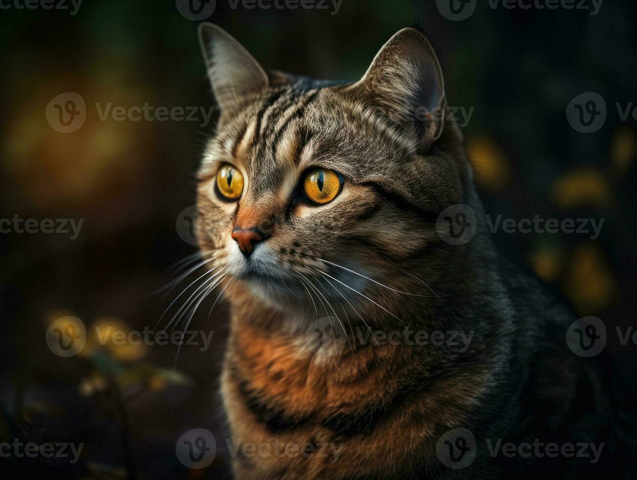 American wirehair cat portrait close up created with Generative AI technology photo