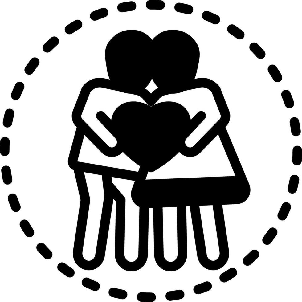 sólido icono para romance vector