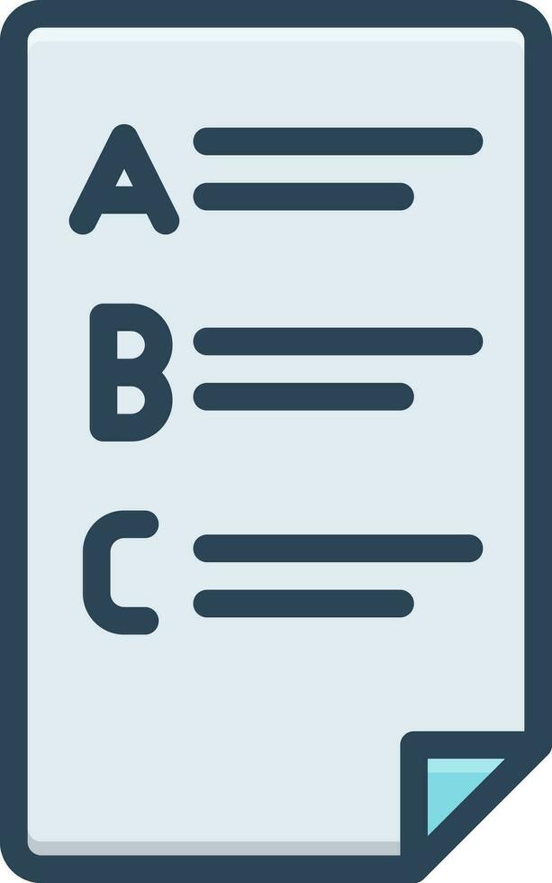 color icon for words vector