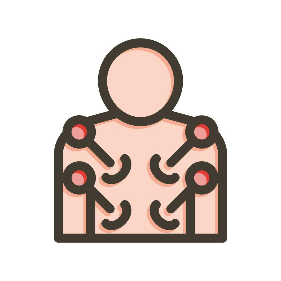 Acupuncture Vector Thick Line Filled Colors Icon For Personal And Commercial Use.