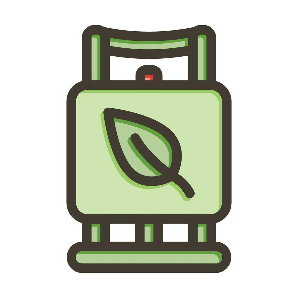 Biogas Vector Thick Line Filled Colors Icon For Personal And Commercial Use.