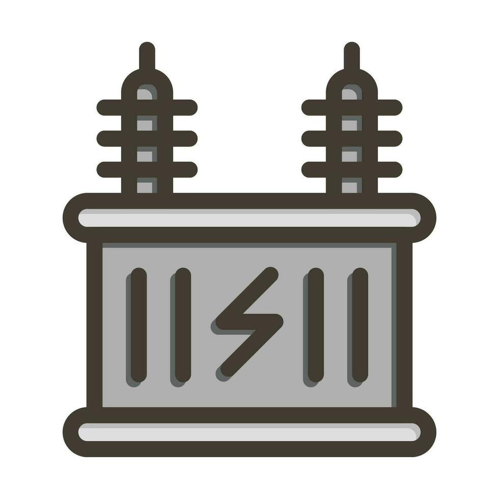 Transformer Vector Thick Line Filled Colors Icon For Personal And Commercial Use.